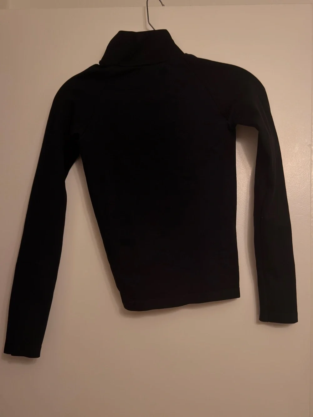 Free People Black Long Sleeve Mock Neck Top